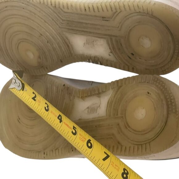 Nike Air Force 1 Big Kids' Shoes Size 7Y White Silver DV7762-300 - Picture 2 of 14